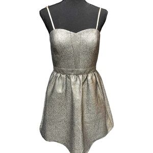 Gold❣️Metallic Spaghetti Strap Dress